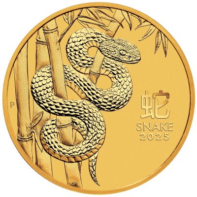 2025年 (新品) オーストラリア「干支 十二支・巳年 蛇年」純金 1オンス 金貨