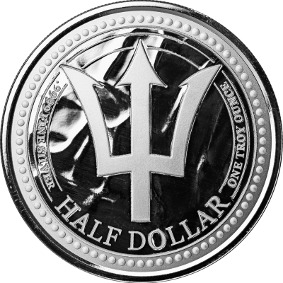 2024 (New) Barbados Trident Silver 1 oz Coin