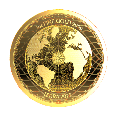 2023年 (新品) ニウエ「地球・テラ」純金 1オンス 金貨