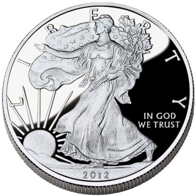 2012年 (新品) アメリカ「イーグル・ウオーキング リバティ」純銀 1オンス プルーフ 銀貨