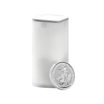 2025年 (新品) イギリス「ブリタニア」純銀 1/4オンス 銀貨【19枚】