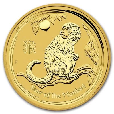 2016年 (新品) オーストラリア「干支 十二支・申年 猿年」純金 1オンス 金貨