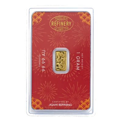 2025 (New) Asahi Lunar Snake Gold 1 gram Bar