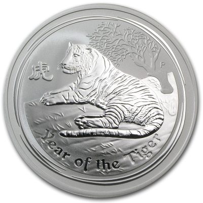 2010年 (新品) オーストラリア「干支 十二支・寅年 虎年」純銀 2オンス 銀貨
