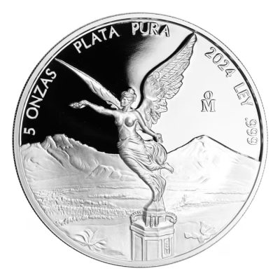 2024 (New) Mexico Libertad Silver 5 oz Proof Coin