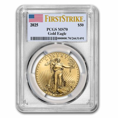 2025年 (新品) アメリカ 「イーグル・ウオーキング リバティ」純金 1オンス 金貨 PCGS MS70 (ファーストストライク)