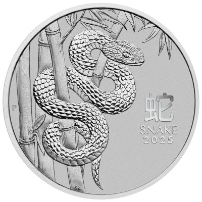 2025年 (新品) オーストラリア「 干支 十二支・巳年 蛇年」純プラチナ 1オンス プラチナ貨