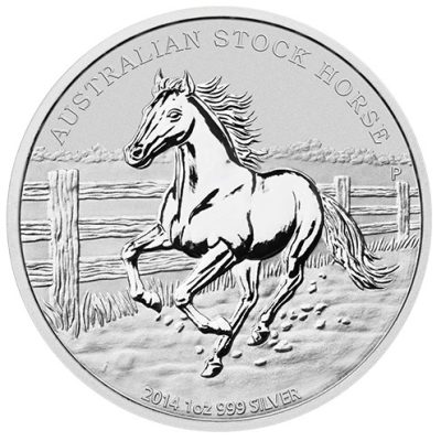 2014 (New) Australian Stock Horse Silver 1 oz Coin