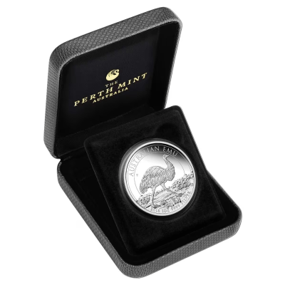 2018年 (新品) オーストラリア「エミュー」純銀 1オンス プルーフ 銀貨