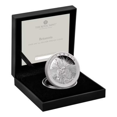 2025年 (新品) イギリス「ブリタニア」純銀 1オンス プルーフ 銀貨