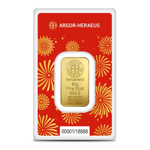 2025年 (新品) スイス アルゴー「干支 十二支・巳年 蛇年」純金 10グラム バー - 画像 (2)