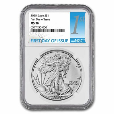 2025 (New) American Eagle Walking Liberty Silver 1 oz Coin NGC MS70 (First Day of Issue)