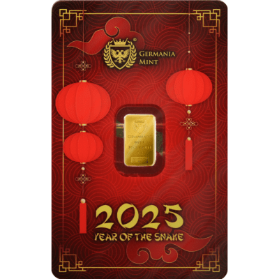 2025年 (新品) ポーランド ゲルマニア「干支 十二支・巳年 蛇年」純金 1グラム バー