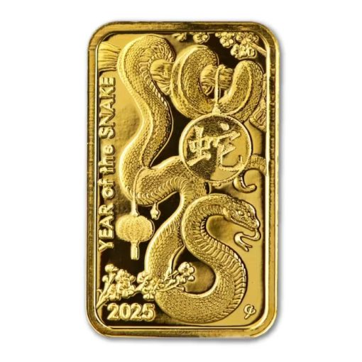 2025 (New) Asahi Lunar Snake Gold 2.5 grams Bar - Image 3
