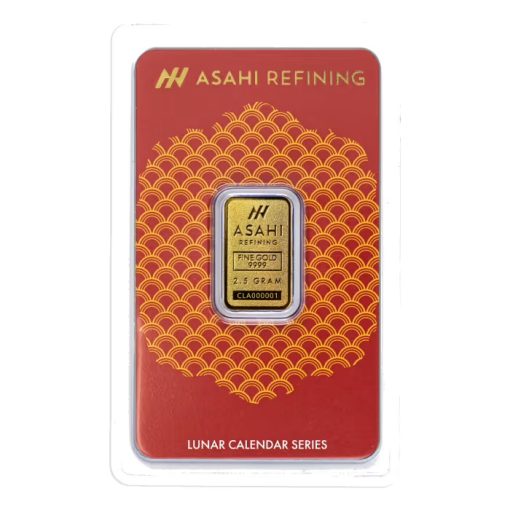 2025 (New) Asahi Lunar Snake Gold 2.5 grams Bar - Image 2