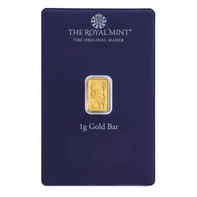 (新品) イギリス「ブリタニア・幸運を」純金 1グラム バー