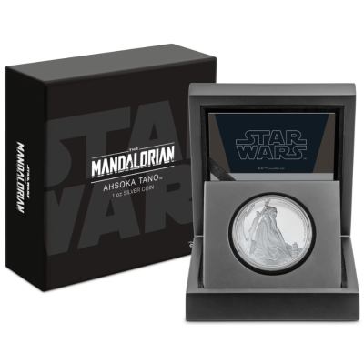 2022年 (新品) ニウエ「スターウオーズ・マンダロリアンクラシック・アソーカ・タノ」純銀 1オンス プルーフ 銀貨