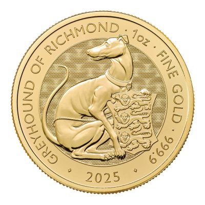 2025 (New) Great Britain The Royal Tudor Beast Greyhound of Richmond Gold 1 oz Coin