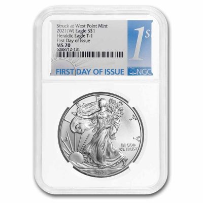 2021 (New) American Eagle Walking Liberty Silver 1 oz Coin NGC MS70 (First Day of Issue)【Type 1】