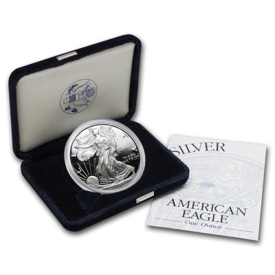 2000年 (新品) アメリカ「イーグル・ウオーキング リバティ」純銀 1オンス プルーフ 銀貨