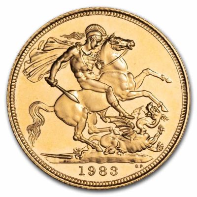 1983年 (新品) イギリス「ソブリン」91.67％ 金 プルーフ 金貨