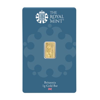 (新品) イギリス「ブリタニア」純金 1グラム バー (CertiCard®)