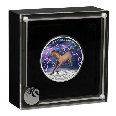 2024 (New) Australia Brumby Silver 1 oz Color Proof Coin