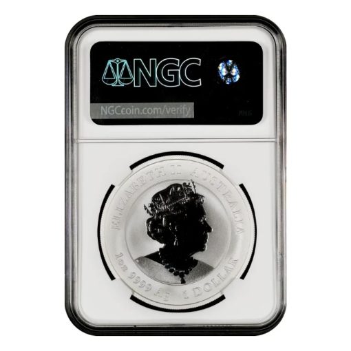 2023 (New) Australian Year of the Rabbit Lunar Silver 1 oz Coin NCG MS70 (First Day of Production) - Image 2