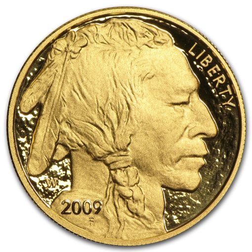 2009年 (新品) アメリカ「バッファロー」純金 1オンス プルーフ 金貨 - 画像 (2)