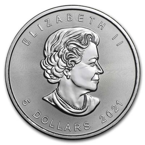 2021年 (新品) カナダ「メイプルリーフ」純銀 1オンス 銀貨 - 画像 (2)