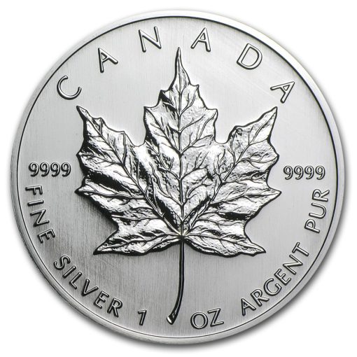 2005年 (新品) カナダ「メイプルリーフ」純銀 1オンス 銀貨