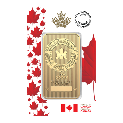 (New) Royal Canadian Mint Proudly Canadian Packaging Gold 1 oz Bar