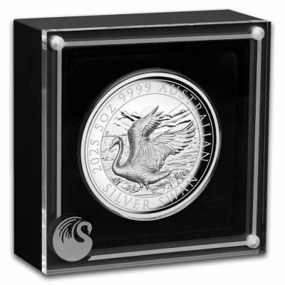 2025 (New) Australian Swan Silver 5 oz High Relief Proof Coin