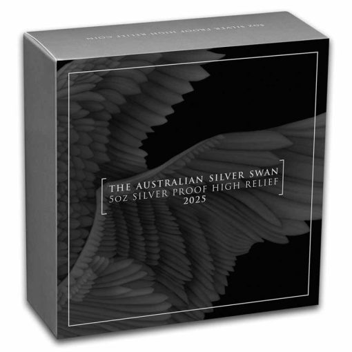 2025年 (新品) オーストラリア「白鳥・ハクチョウ・スワン」純銀 5オンス ハイリリーフ プルーフ 銀貨 - 画像 (5)