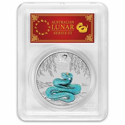 2025 (New) Australian Year of The Snake Lunar Silver 1 oz Color Coin PCGS MS70 (FirstStrike)