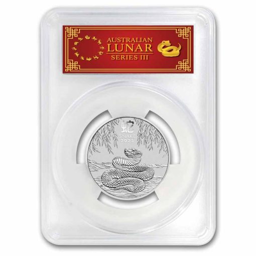 2025 (New) Australian Year of The Snake Lunar Silver 2 oz Color Coin PCGS MS70 (FirstStrike)