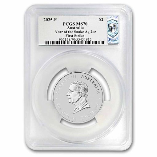 2025 (New) Australian Year of The Snake Lunar Silver 2 oz Color Coin PCGS MS70 (FirstStrike) - Image 2