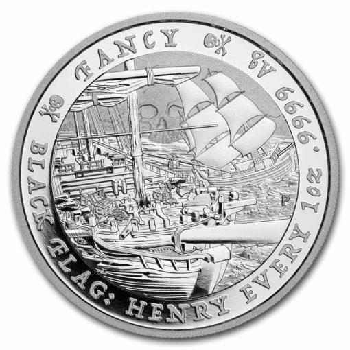 2023 (New) Tuvalu Black Flag The Fancy Silver 1 oz Coin PCGS MS70 (FirstStrike) - Image 3