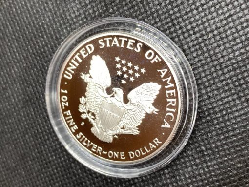 1986年 (新品) アメリカ「イーグル・ウオーキング リバティ」純銀 1オンス プルーフ 銀貨 #9126 - 画像 (5)