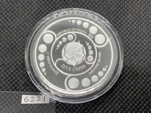 2022 (New) Ghana Alien Pure Silver 1 oz Proof Coin #6221 - Image 3