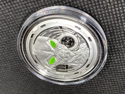 2022 (New) Ghana Alien Pure Silver 1 oz Proof Coin #6221 - Image 4