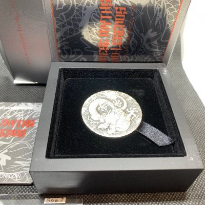 2022年 (新品) オーストラリア「龍・ドラゴン」純銀 2オンス アンティーク 銀貨 #6567