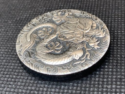 2022年 (新品) オーストラリア「龍・ドラゴン」純銀 2オンス アンティーク 銀貨 #6567 - 画像 (7)