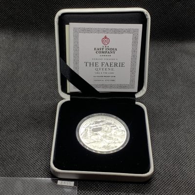 2023 (New) St. Helena Faerie Queene Series Una And The Lion Silver 1 oz Proof Coin #8835
